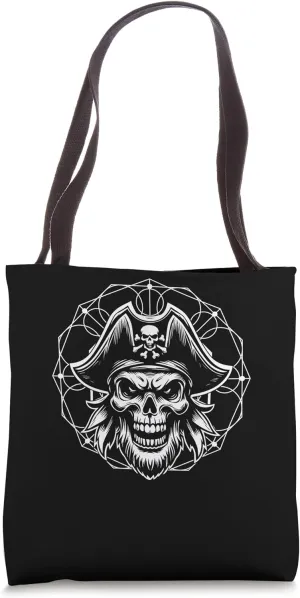 Hexagonal Pirate Skull Tote Bag