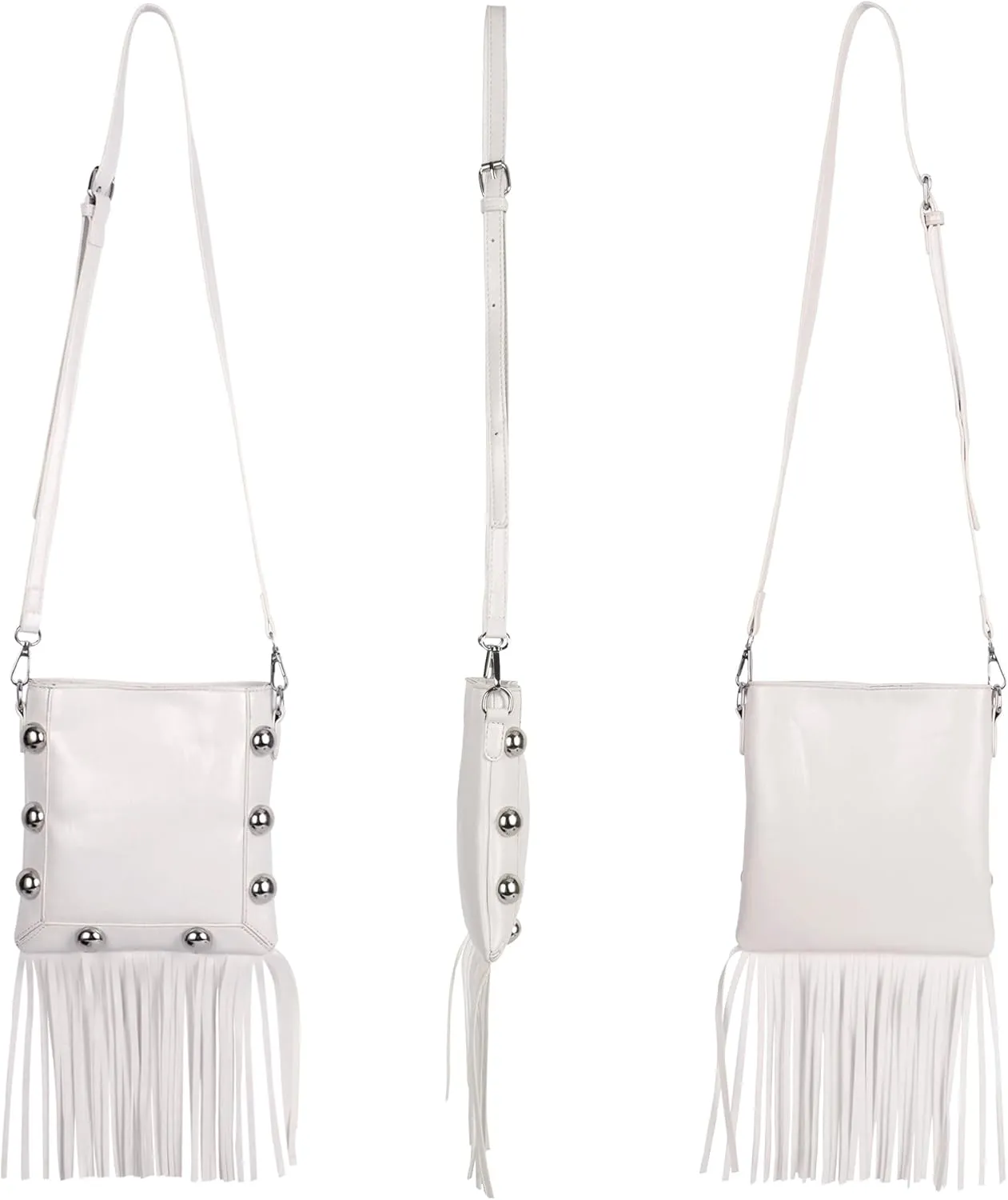 Hoce Women’s Leather Fringe Messenger Bag Large Hobo Crossbody Tassel Shoulder Bags, Gift for Mom Wife Girlfriend