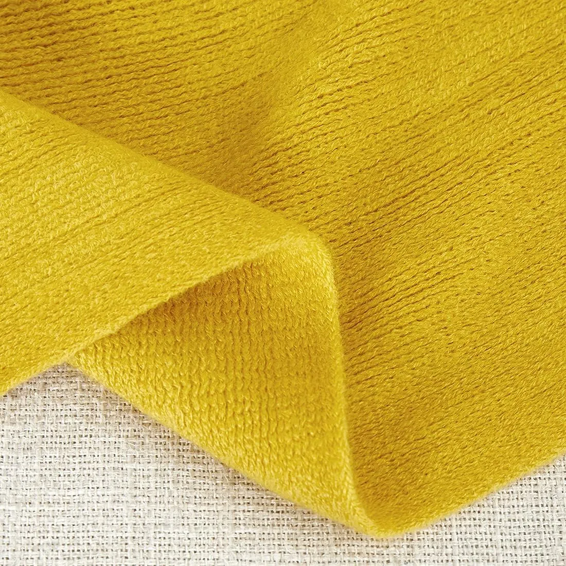 Homiest Decorative Knitted Throw Blanket with Fringe Soft & Cozy Tassel Blanket for Couch Sofa Bed (Mustard Yellow, 50x60)