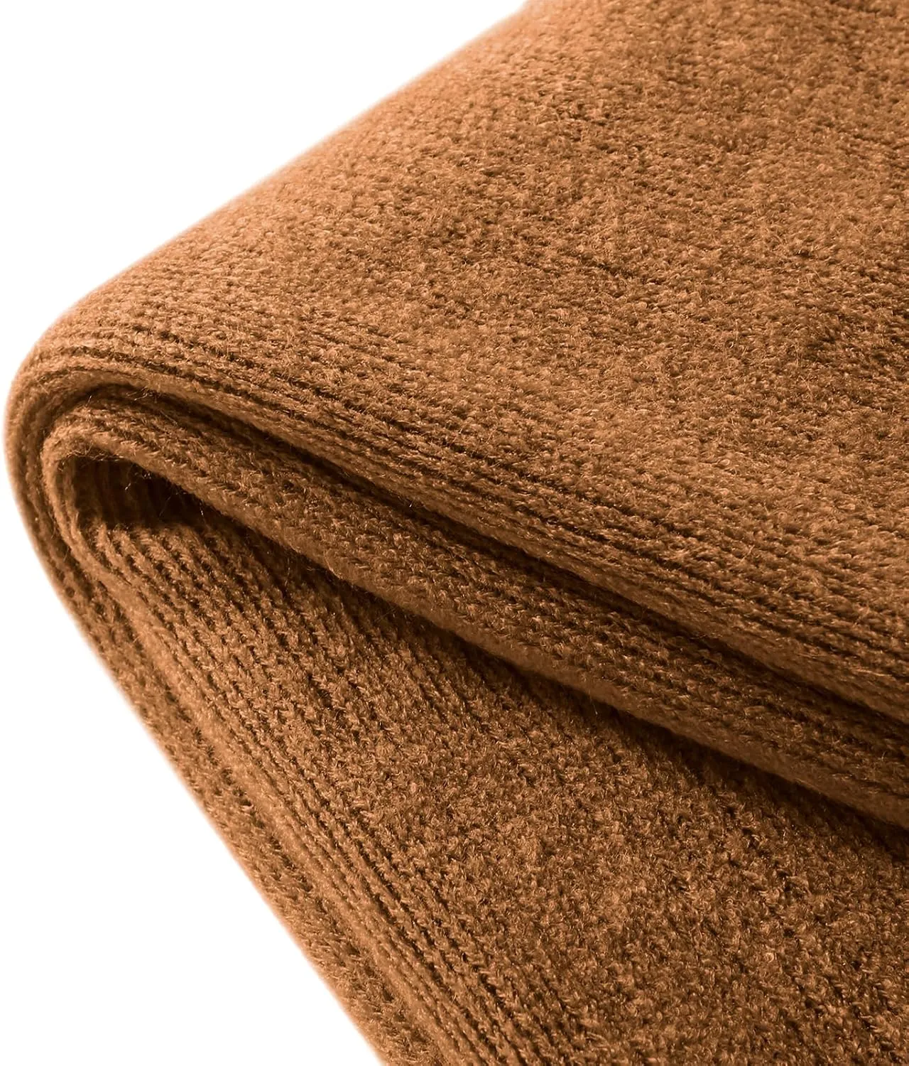 Homiest Decorative Knitted Throw with Fringe, Lightweight Acrylic Knit Blanket, Soft & Cozy Tassel Blanket for Couch, Sofa, Bed (Light Brown, 50 x 60 Inch)