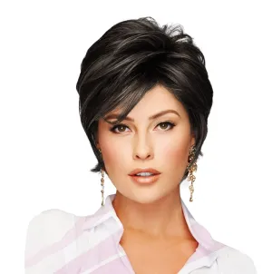 Hope Textured Layered Short Hair Wig by Hairuwear, Average Cap, Black