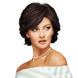 Hope Textured Layered Short Hair Wig by Hairuwear, Average Cap, Dark Brown