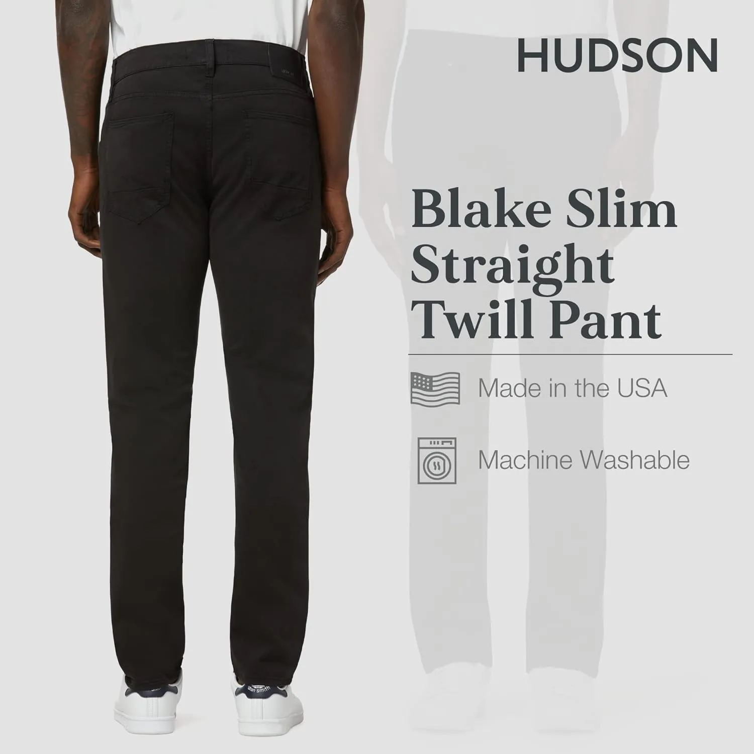 HUDSON Men's Blake Slim Straight Leg Twill Pant