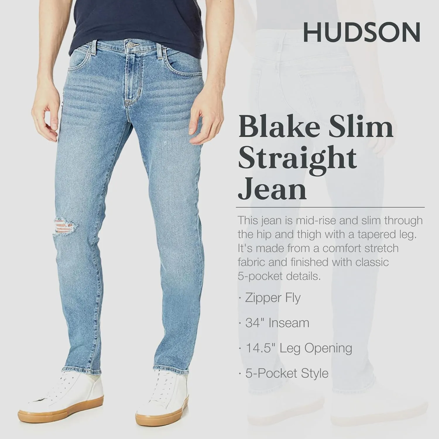 HUDSON Men's Blake Slim Straight