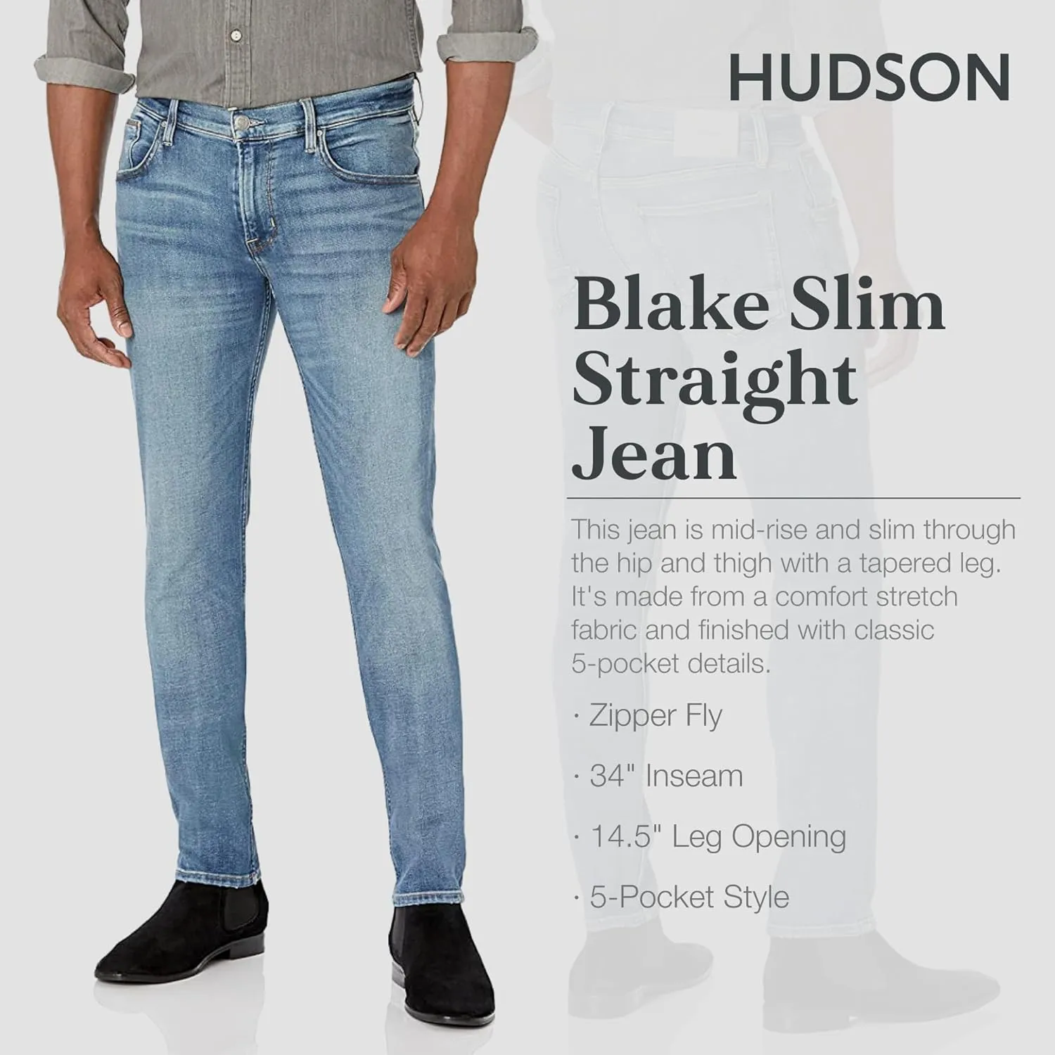 HUDSON Men's Blake Slim Straight
