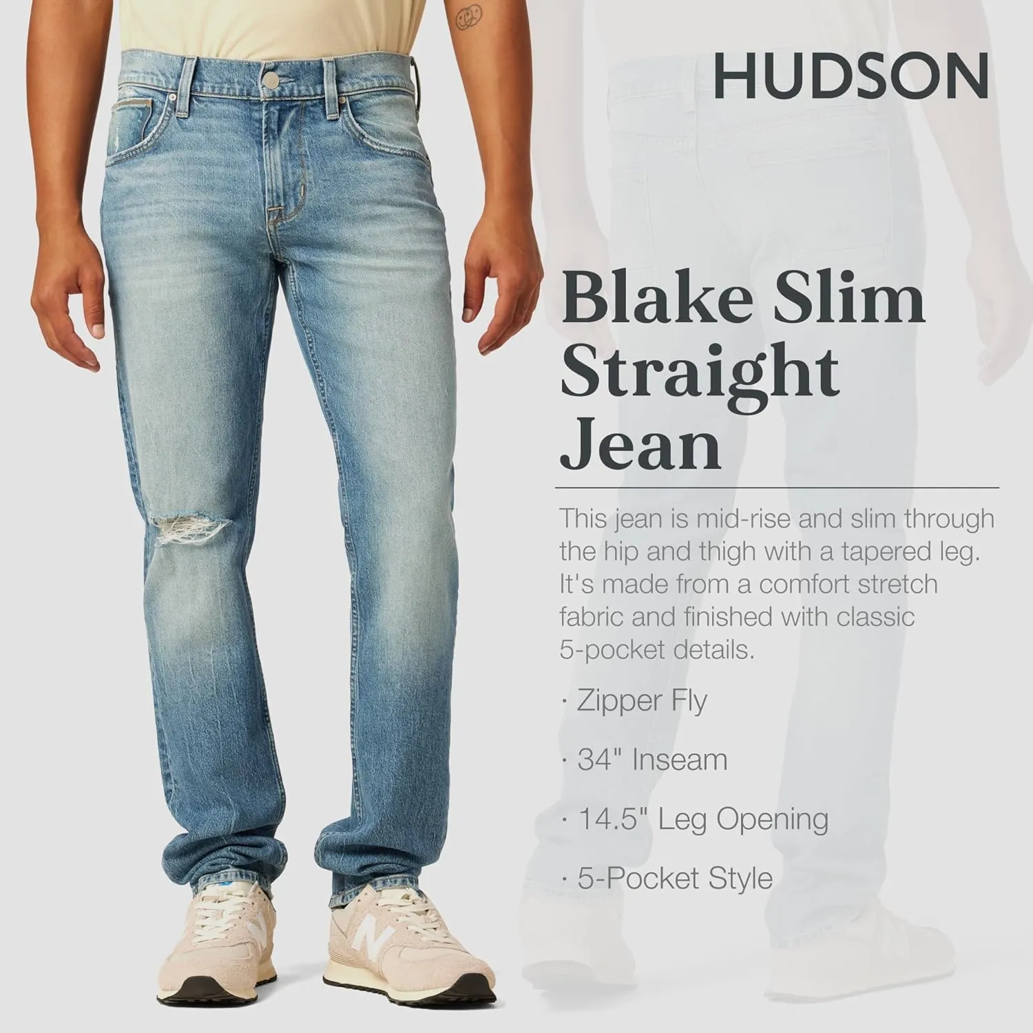 HUDSON Men's Blake Slim Straight