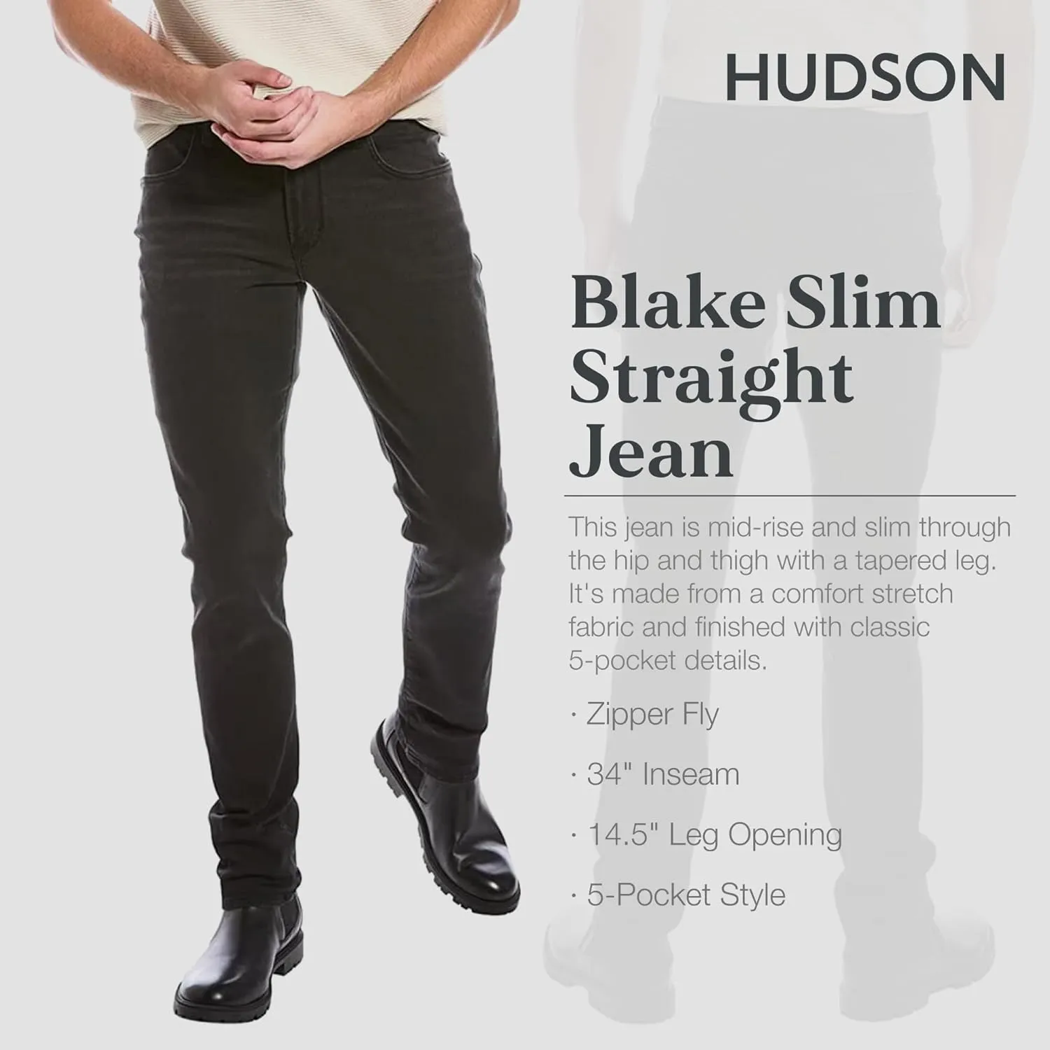 HUDSON Men's Blake Slim Straight
