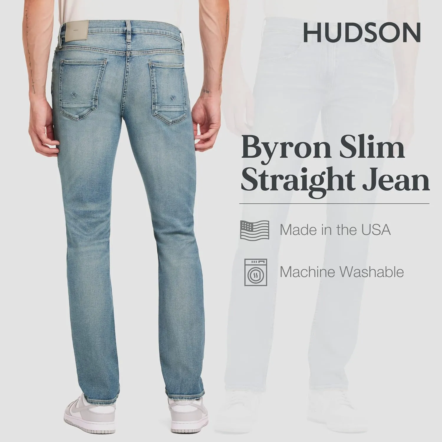 HUDSON Men's Byron Slim Fit Straight Leg Jean