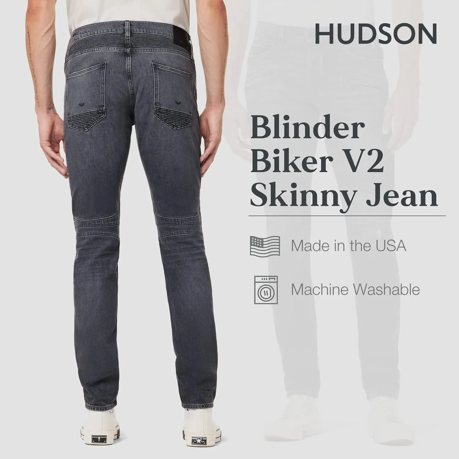 HUDSON Men's The Blinder V.2 Skinny Biker Jean Rp