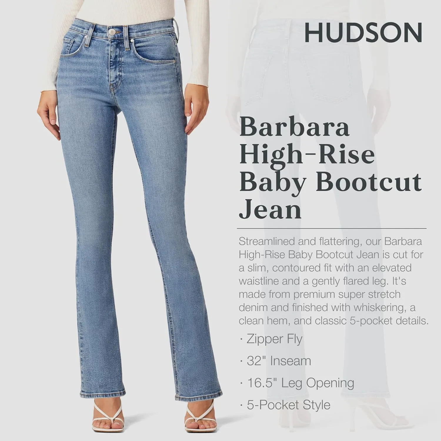 HUDSON Women's Barbara High-Rise Baby Boot Jean
