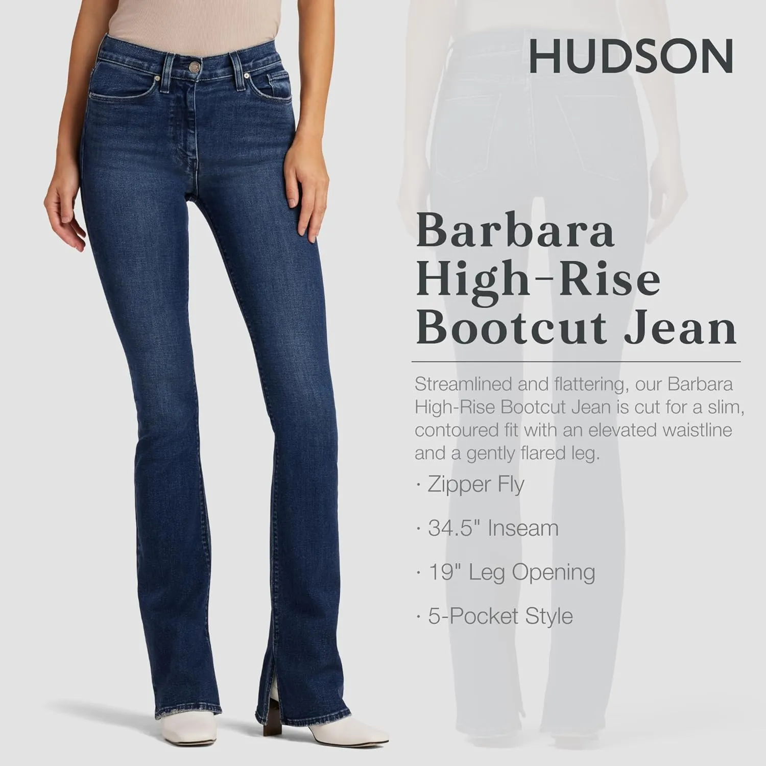 HUDSON Women's Barbara High Rise Bootcut Fashion Jean