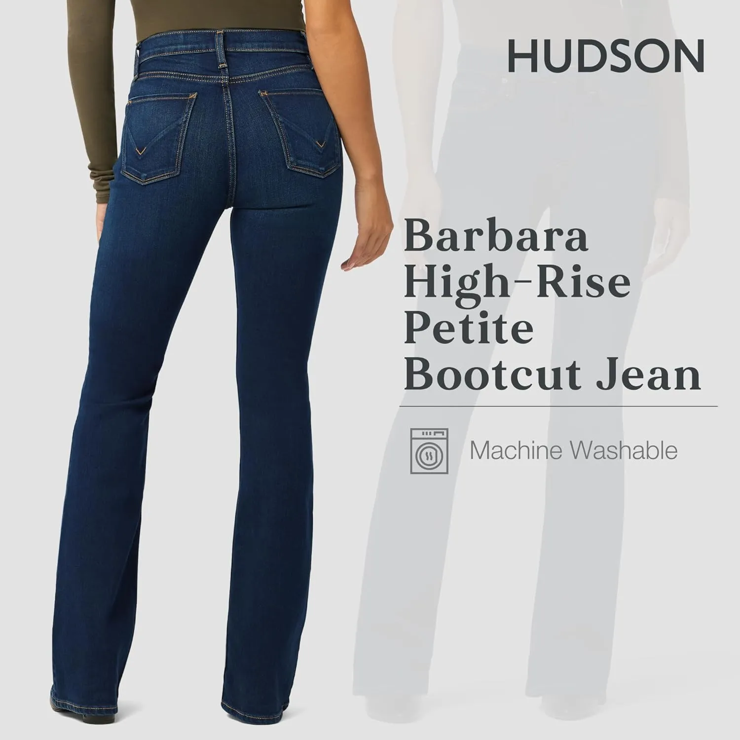 HUDSON Women's Barbara High Rise Petite Bootcut Jean