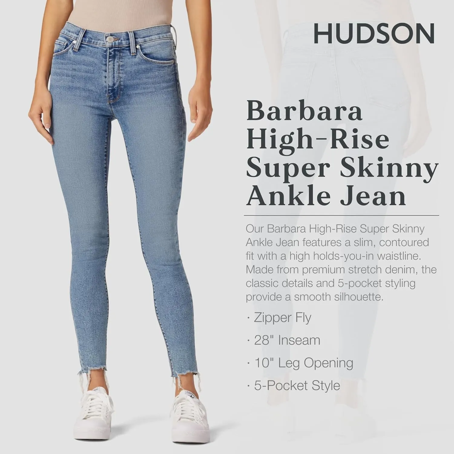 HUDSON Women's Barbara High Rise Super Skinny Ankle Jean