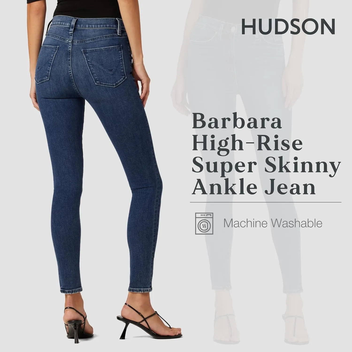 HUDSON Women's Barbara High Rise Super Skinny Ankle Jean