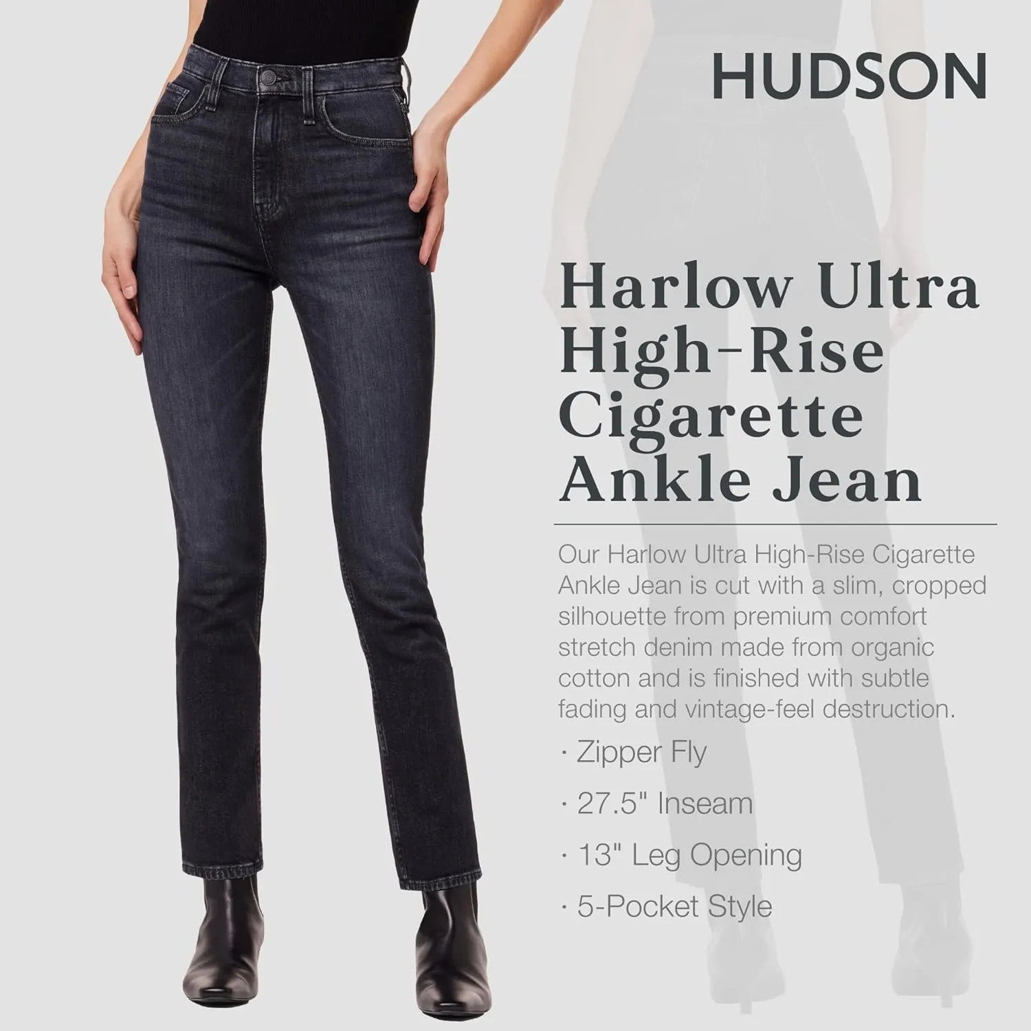 HUDSON Women's Harlow Ultra High-Rise Cigarette Ankle