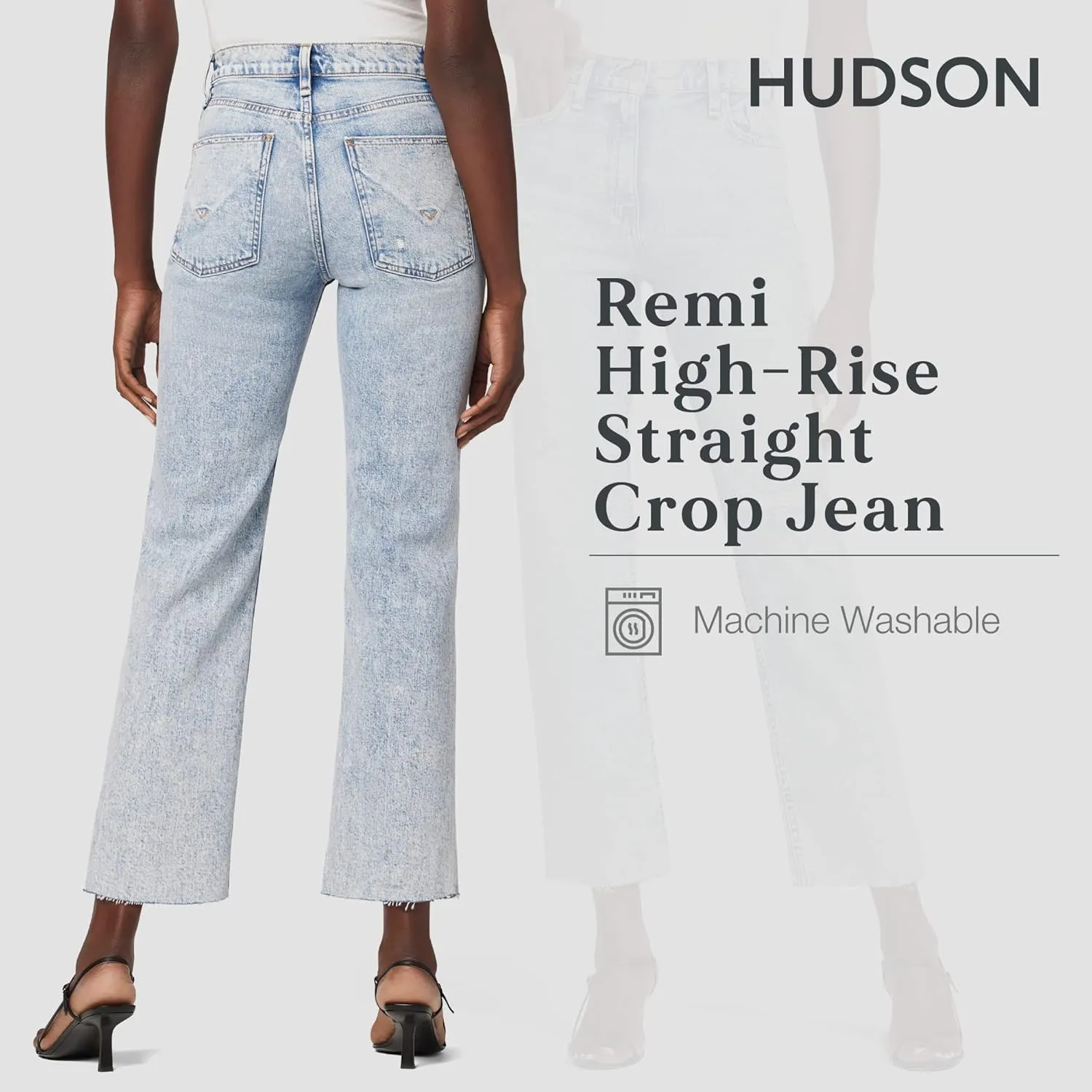 HUDSON Women's Remi High Rise Straight Leg Cropped Jean