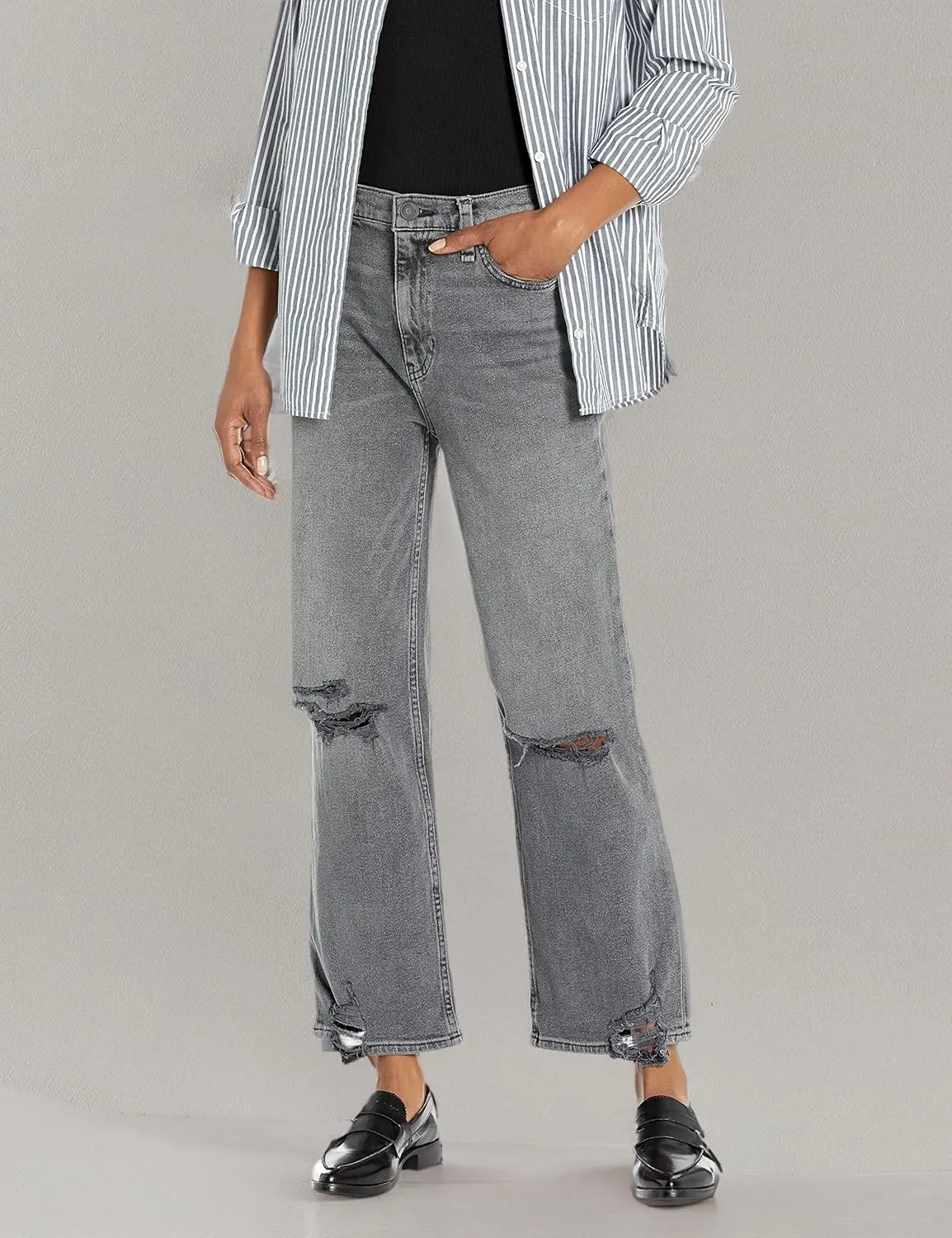 HUDSON Women's Remi High Rise Straight Leg Cropped Jean