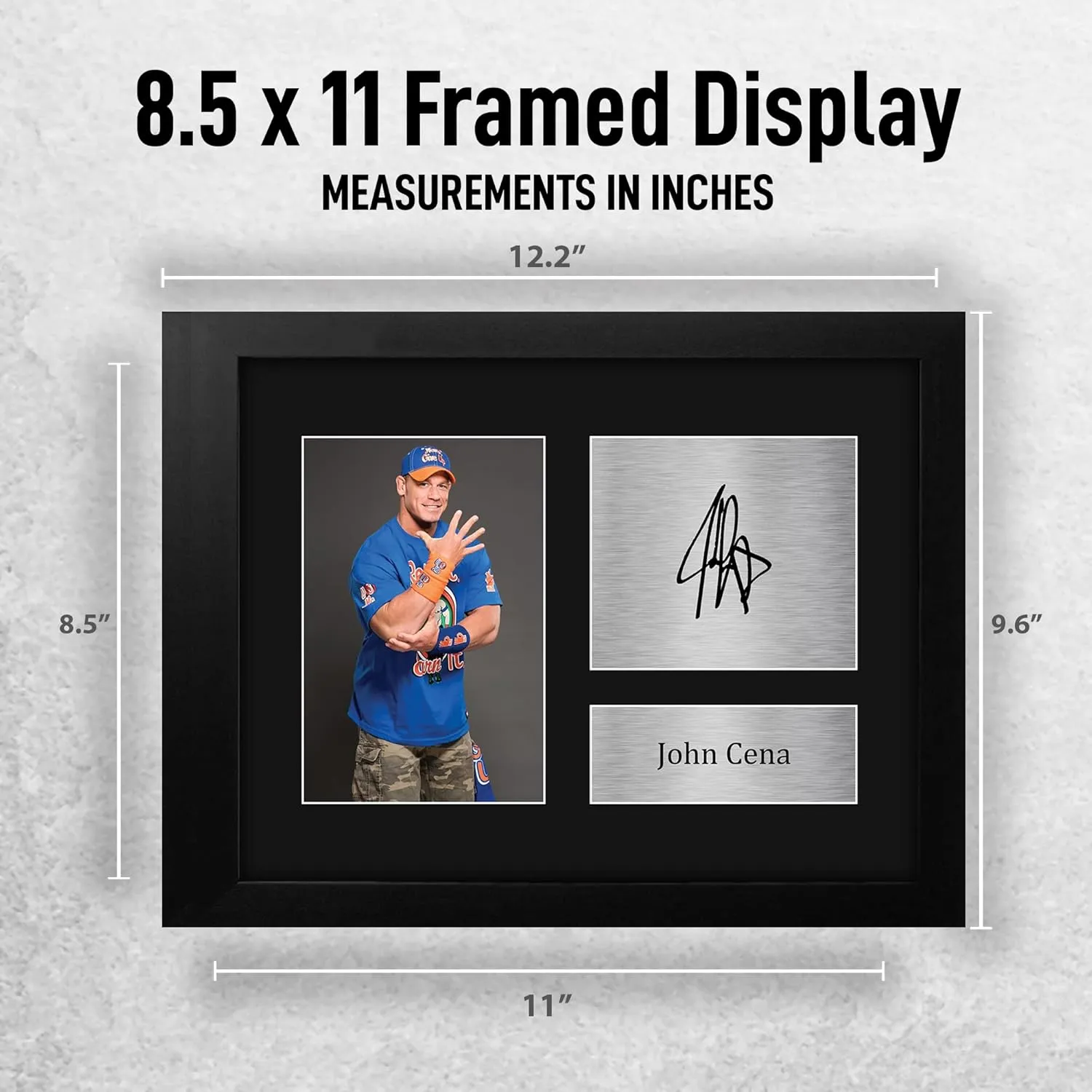 HWC Trading John Cena Gifts USL Framed Printed Signed Autograph Picture for WWE & WWF Memorabilia Fans - US Letter Size