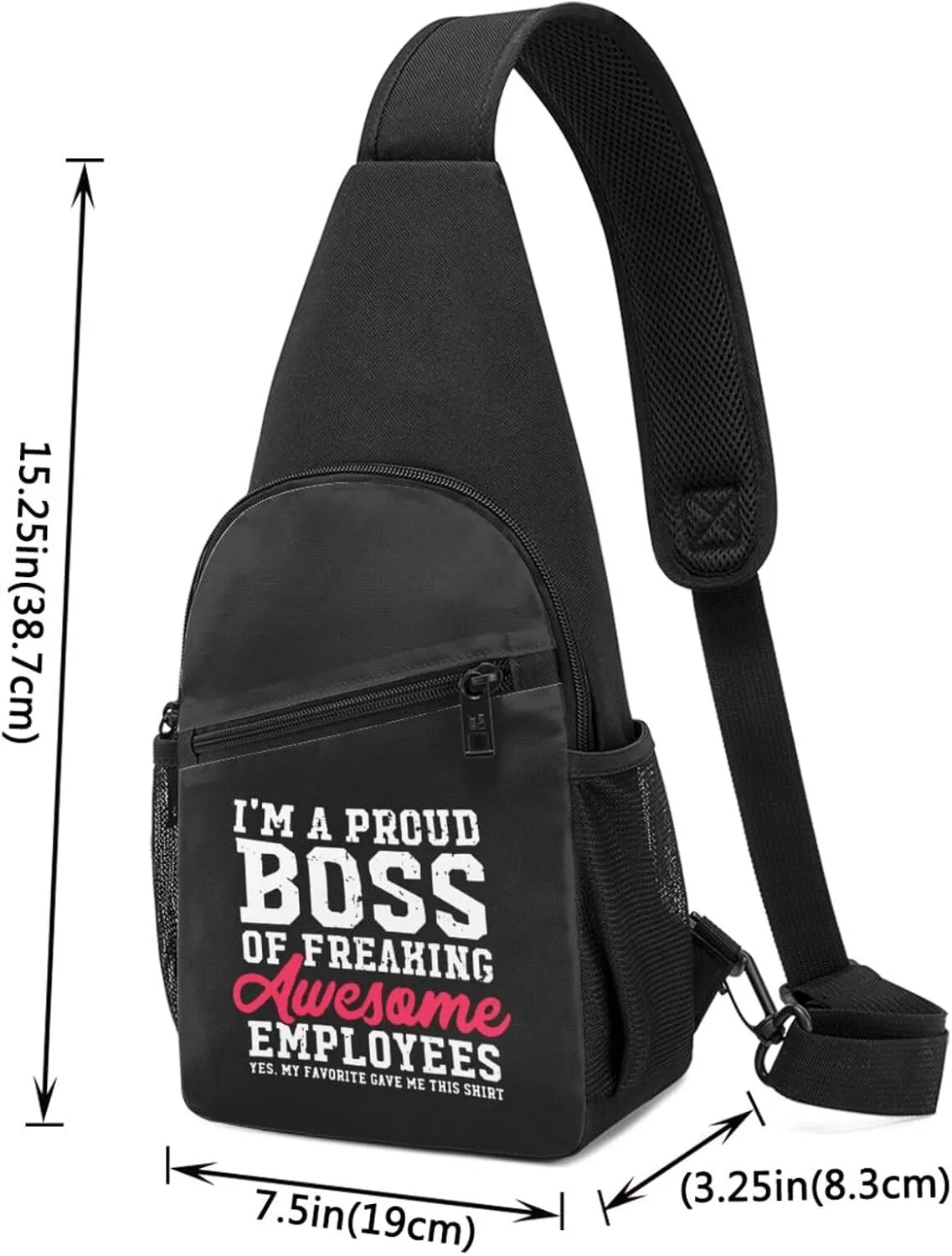 I Am A Proud Boss Of Freaking Awesome Employees Chest Pack Leisure Shoulder Crossbody Chest Bag