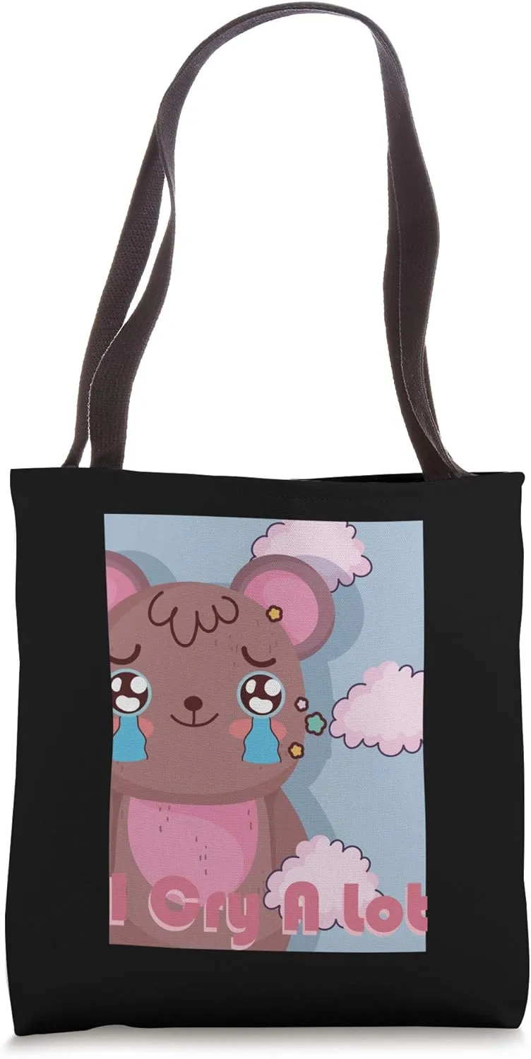 I Cry A Lot Kawaii Pastel Cute Weeb Tote Bag