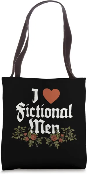 I Heart Fictional Men Book Readers Funny Tote Bag
