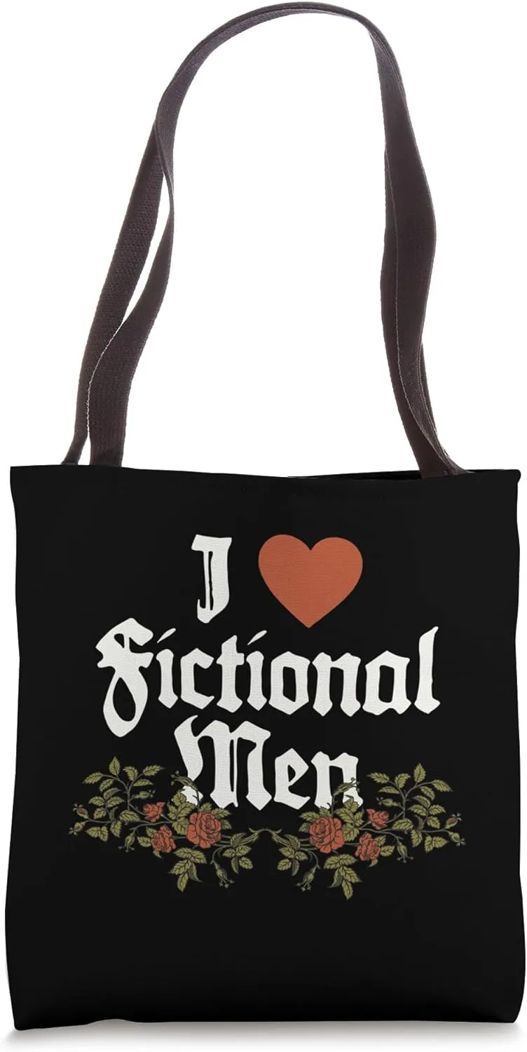 I Heart Fictional Men Book Readers Funny Tote Bag
