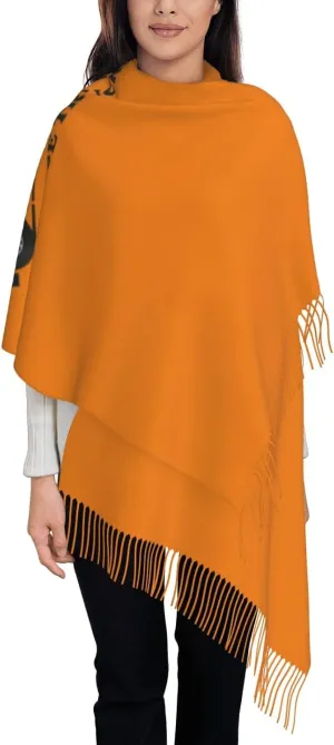 I Love Garbage Trucks print Oversized winter tassel shawl Scarf Fashion tassel shawl with styling