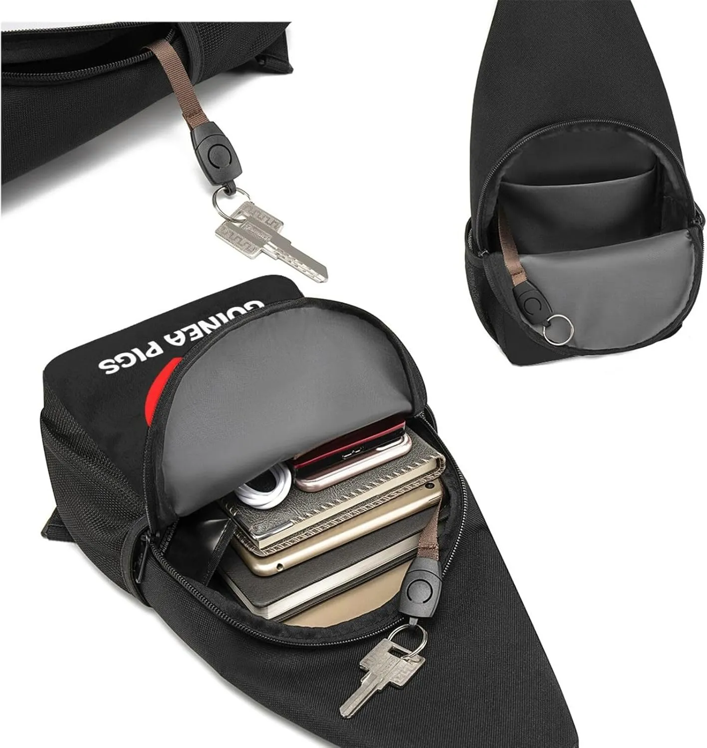 I Love Guinea Pigs Chest Pack Leisure Shoulder Crossbody Chest Bag