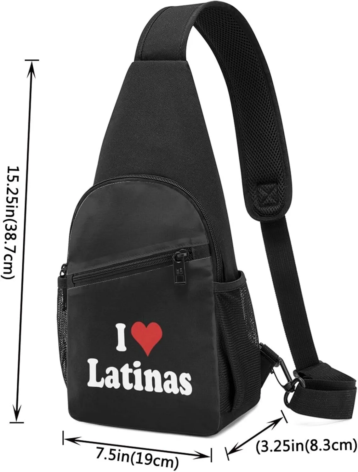 I Love Hot Latinas Chest Pack Leisure Shoulder Crossbody Chest Bag
