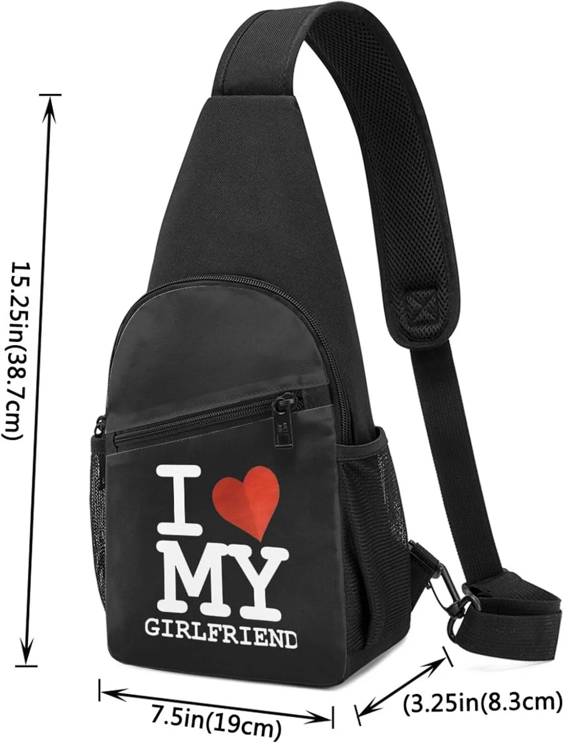 I Love My Girlfriend Chest Pack Leisure Shoulder Crossbody Chest Bag
