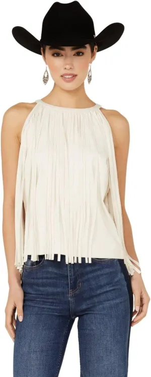 Idyllwind Women's Madie Faux Suede Fringe Tank - IWSP24K1-IV US Ivory
