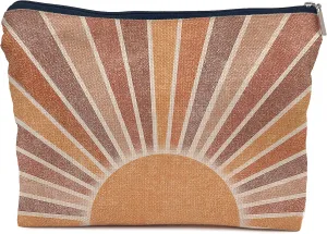 IWXYI Boho Abstract Colorful Sun Sunset Decor Cosmetic Bag For Women,Colorful Boho Sunshine Women's Makeup Bag Case Bags Zipper Pouch Travel Toiletry Gifts For Women Teenage Girls