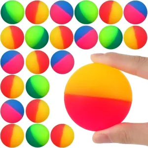 Jenaai 20 Pcs Jumbo Super Bouncy Balls for Kids, 60 Mm/2.35inch Inch Large Colorful Rubber Balls Bulk for Birthday Party Favors and Carnival Prizes Goodie Gift Bag Fillers