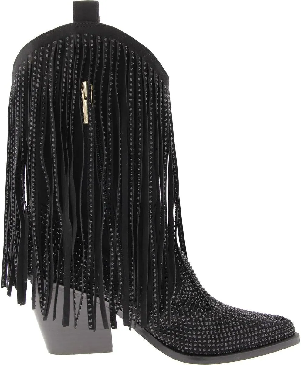 Jessica Simpson Womens Paredisa Rhinestone Pointed Toe Cowboy, Western Boots