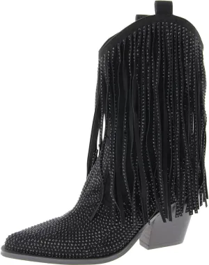 Jessica Simpson Womens Paredisa Rhinestone Pointed Toe Cowboy, Western Boots