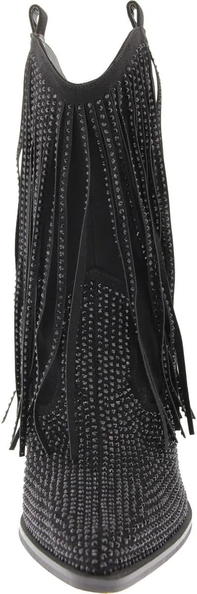 Jessica Simpson Womens Paredisa Rhinestone Pointed Toe Cowboy, Western Boots