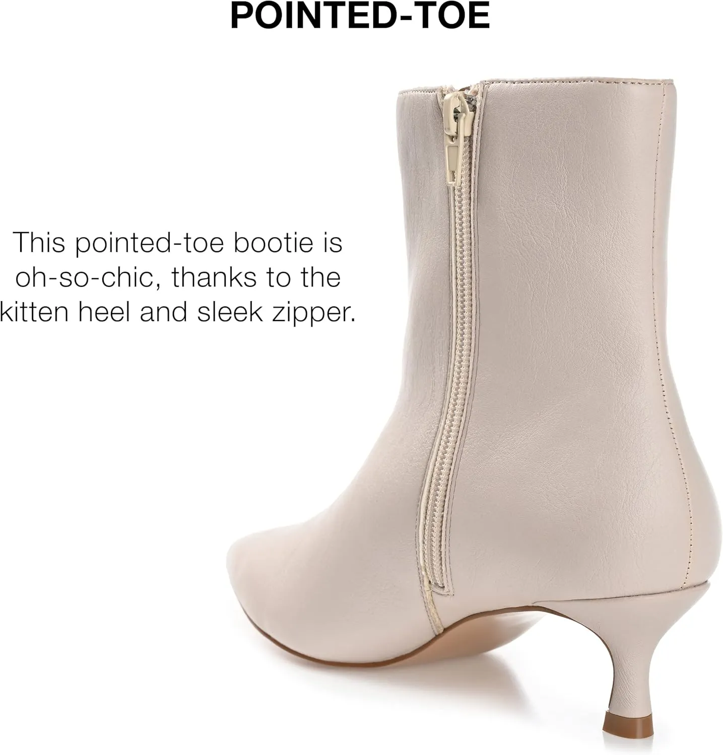 Journee Collection Womens Arely Faux Leather Pointed Toe Ankle Boots