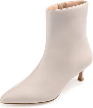 Journee Collection Womens Arely Faux Leather Pointed Toe Ankle Boots