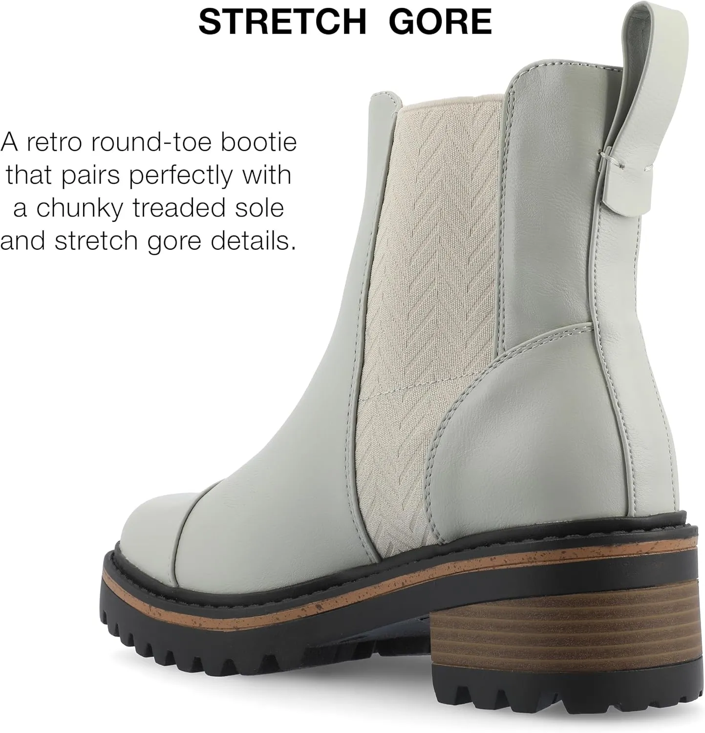 Journee Collection Womens MIRETTE Block Heel Leather Motorcycle Boots