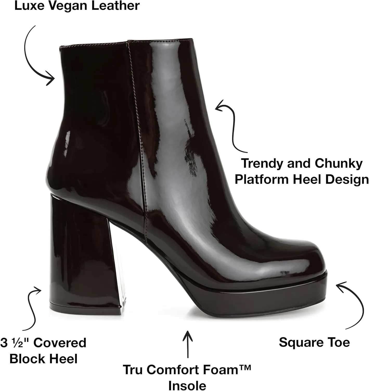 Journee Collection Women's Tru Comfort Foam Mollie Bootie Ankle Boot