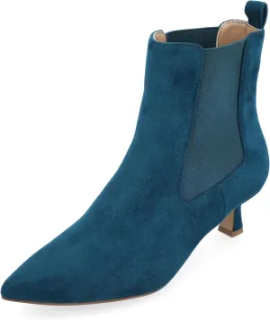 Journee Women's Comfort Foam Tenlee Booties Blue, 8