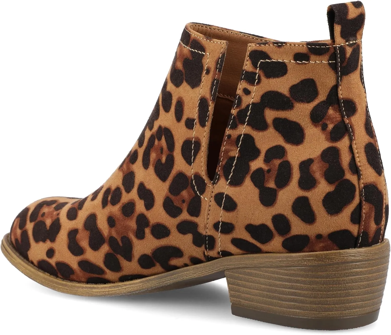 Journee Womens Rimi Pull On Stacked Heel Booties