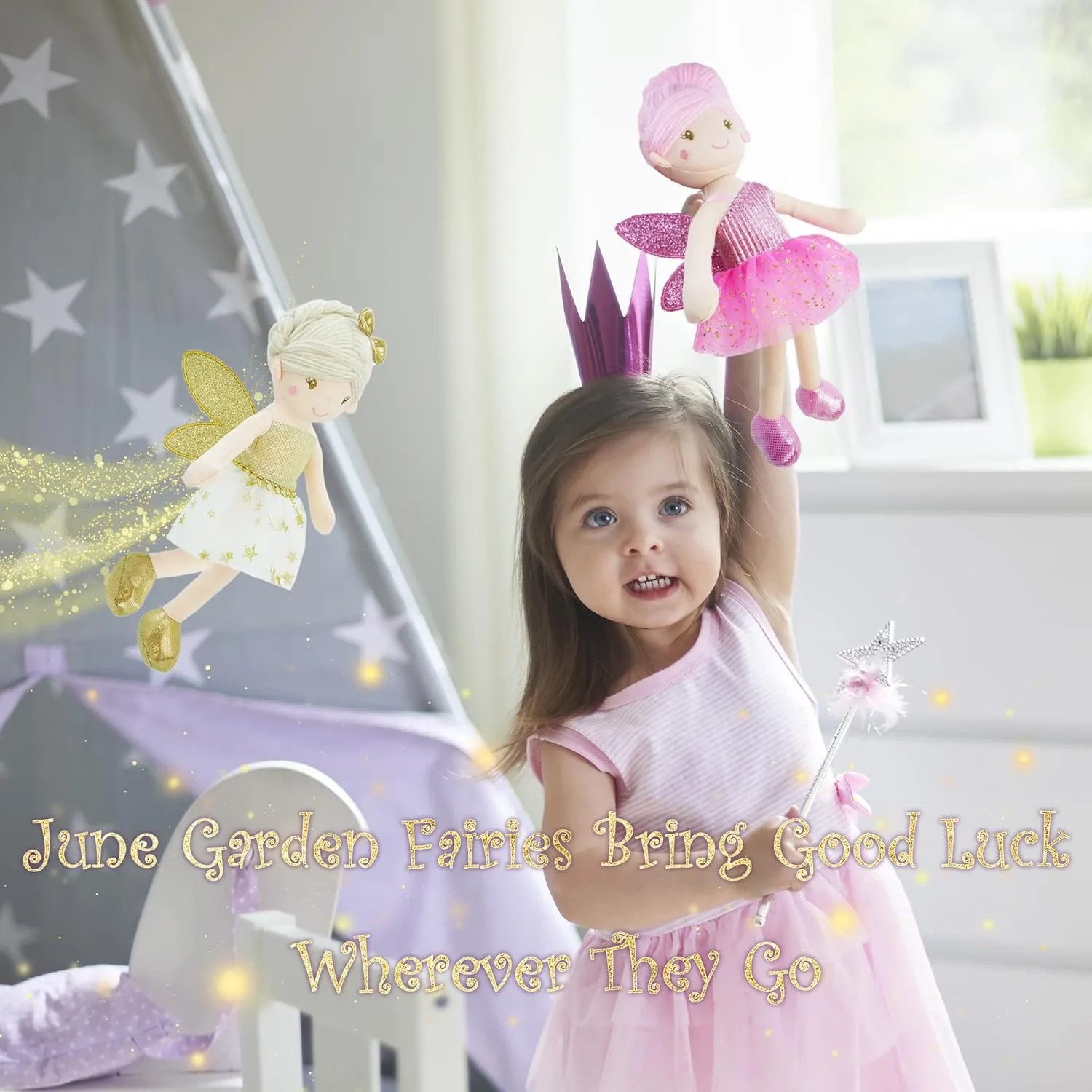 June Garden 12" Enchanted Garden 3 Fairy Dolls Package - Best Value