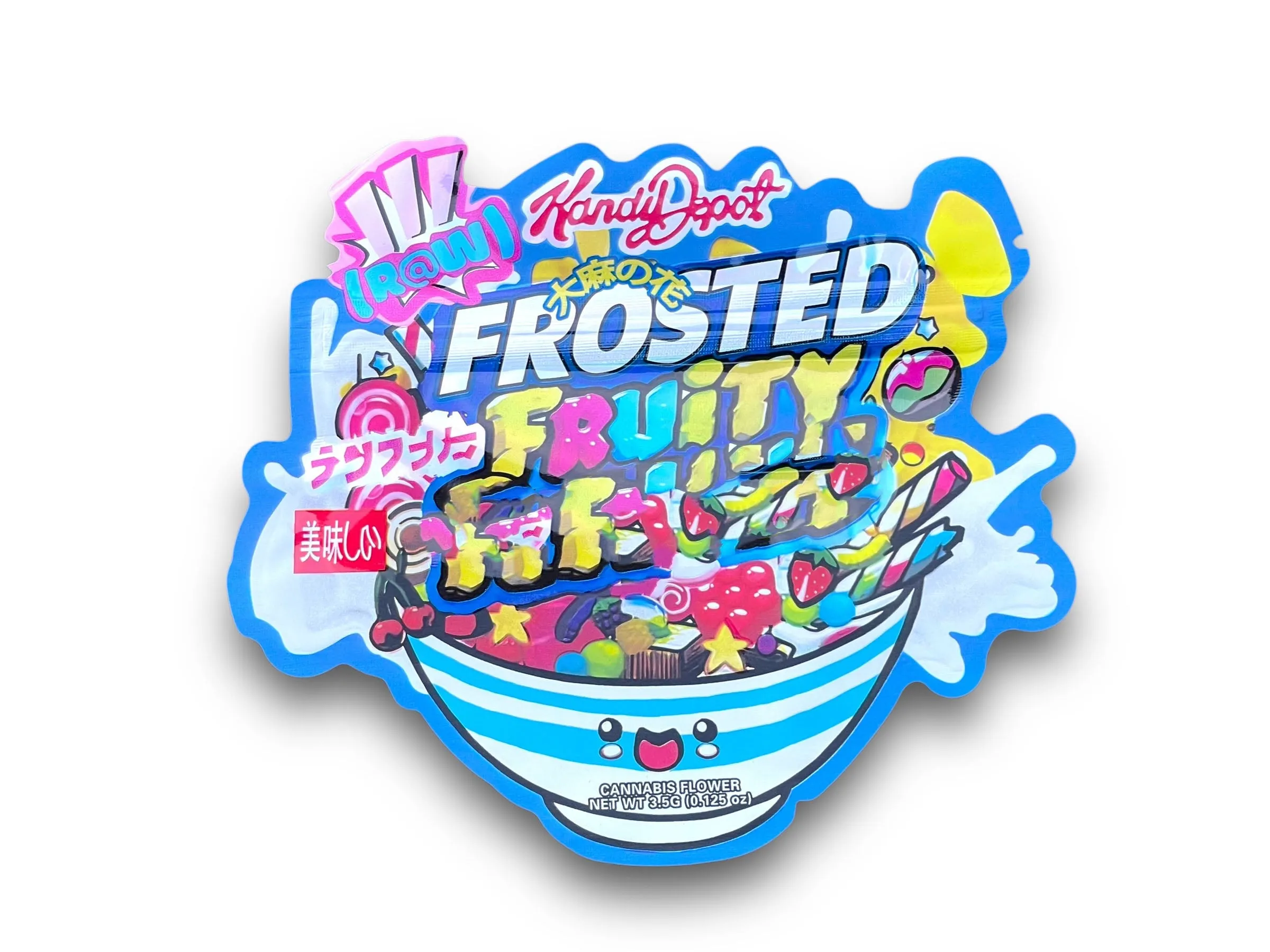 Kandy Depo Frosted Fruity P Mylar Bag with Box 3.5 Grams