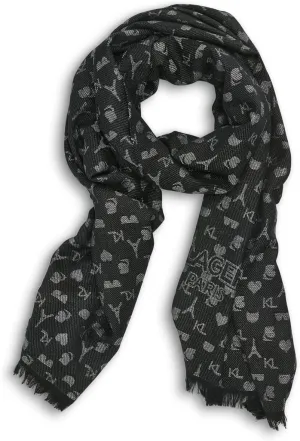 Karl Lagerfeld Paris Womens Karl Icons Metallic Pashmina Sparkly Scarf