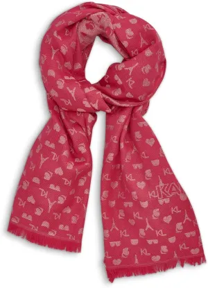 Karl Lagerfeld Paris Womens Karl Icons Metallic Pashmina Sparkly Scarf