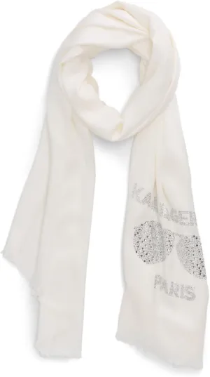 Karl Lagerfeld Paris Womens Sunglasses Krystal Pashmina Sparkly Scarf