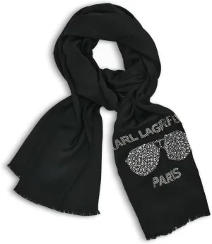 KARL LAGERFELD Womens Sunglasses Krystal Pashmina Sparkly Scarf