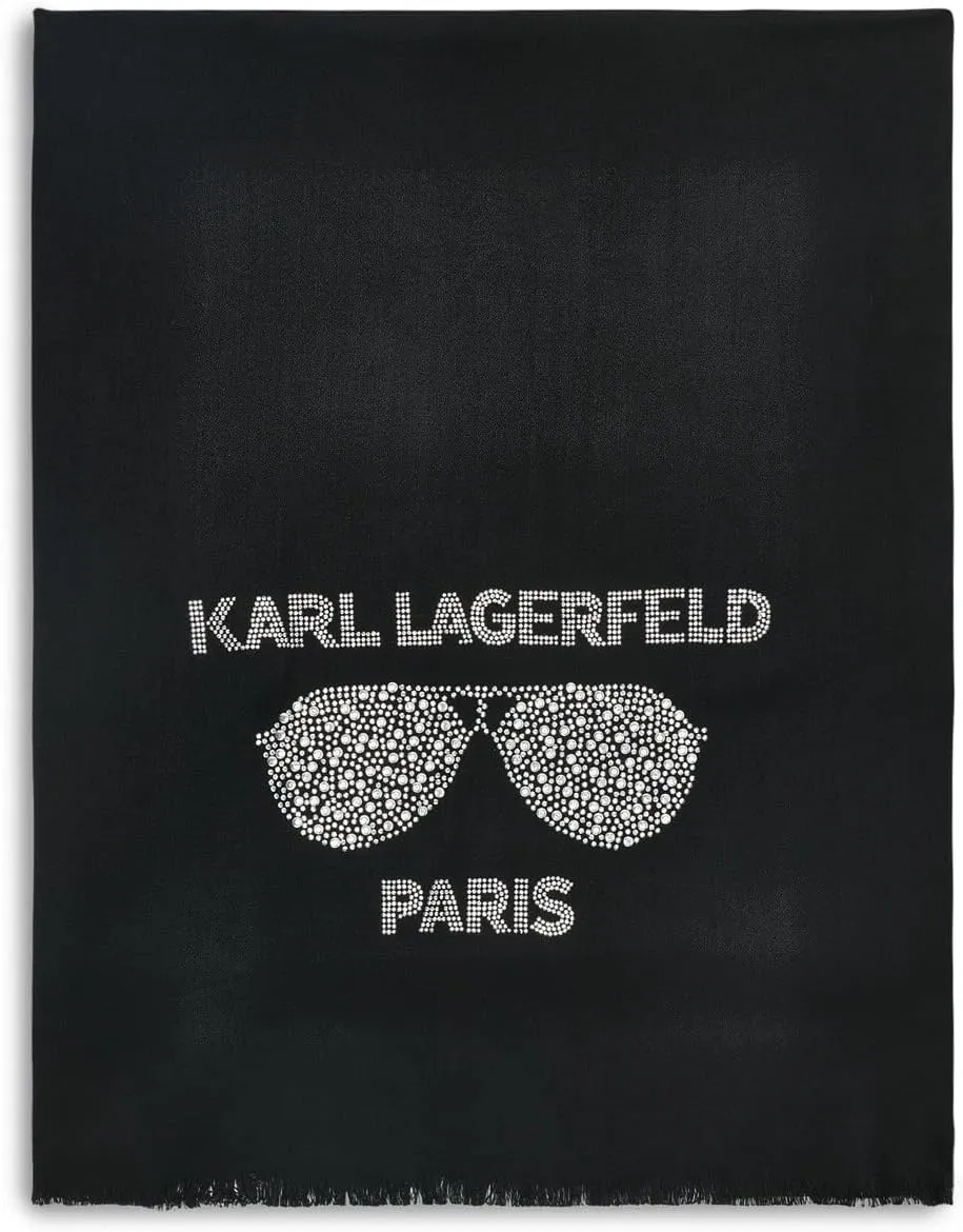 KARL LAGERFELD Womens Sunglasses Krystal Pashmina Sparkly Scarf