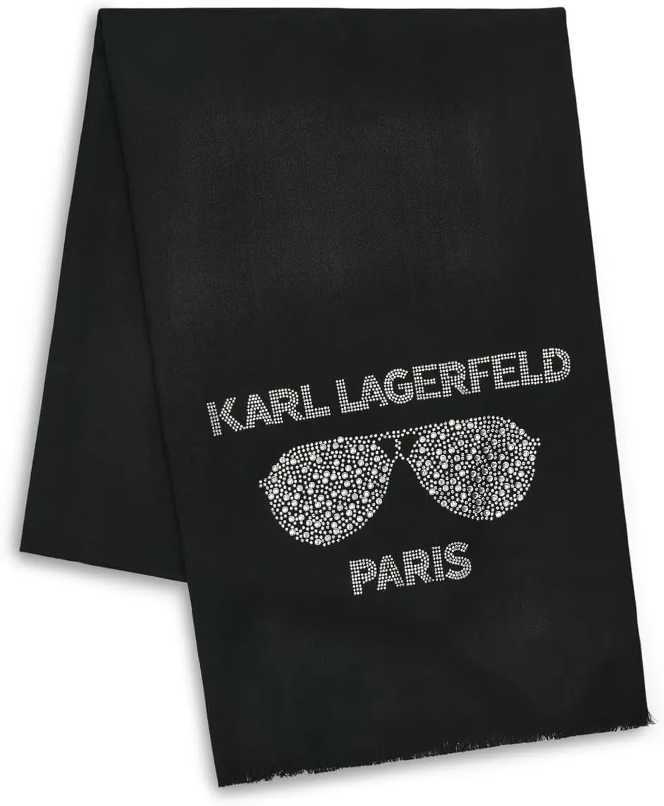 KARL LAGERFELD Womens Sunglasses Krystal Pashmina Sparkly Scarf